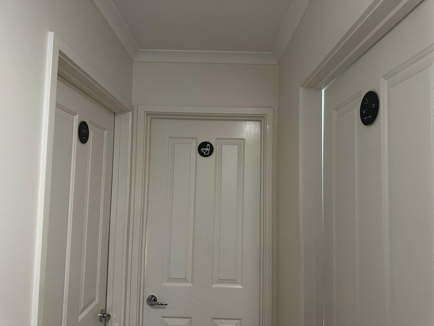 Acrylic door sign gold/silver writing room identifier bathroom sign shower sign toilet gym gameroom Set of 3