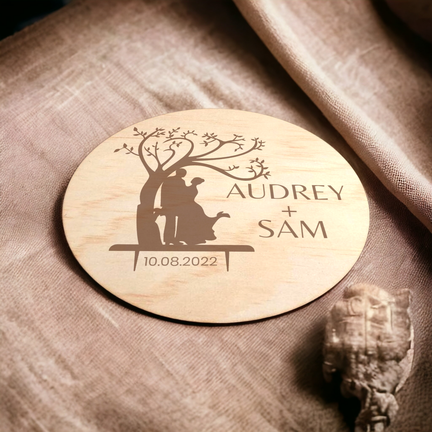 Custom Engraved Coasters for Wedding Favours