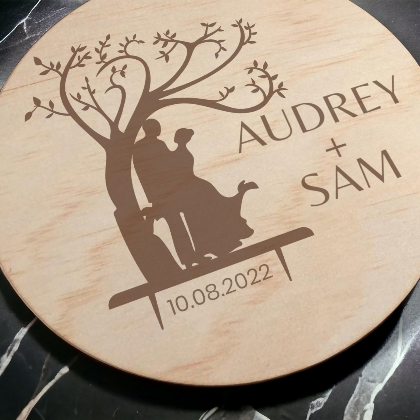 Custom Engraved Coasters for Wedding Favours