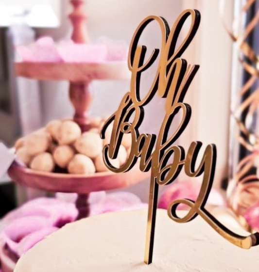 Cake Topper - 21st, 18th, Happy birthday, Oh Baby