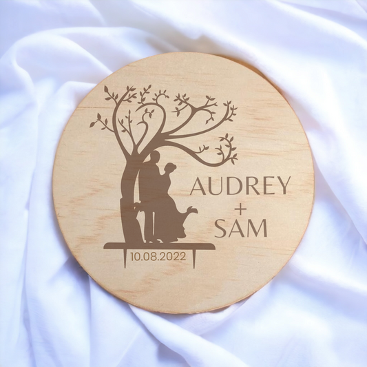 Custom Engraved Coasters for Wedding Favours