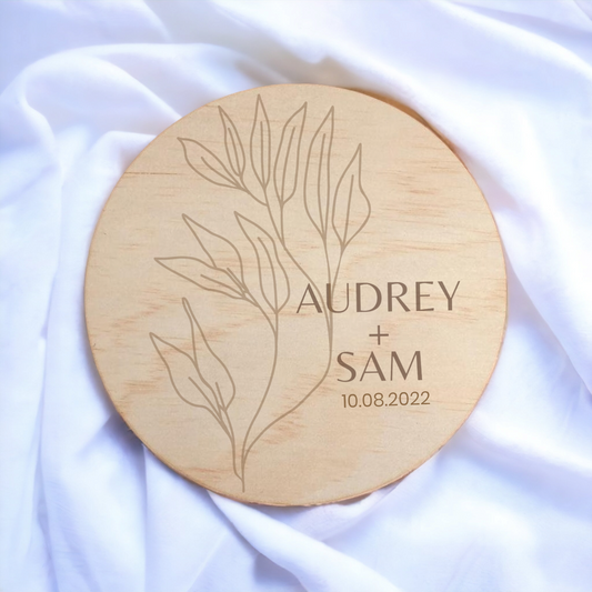 Custom Engraved Coasters for Wedding Favours