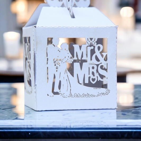 Laser Cut Cake Boxes for Wedding Favours