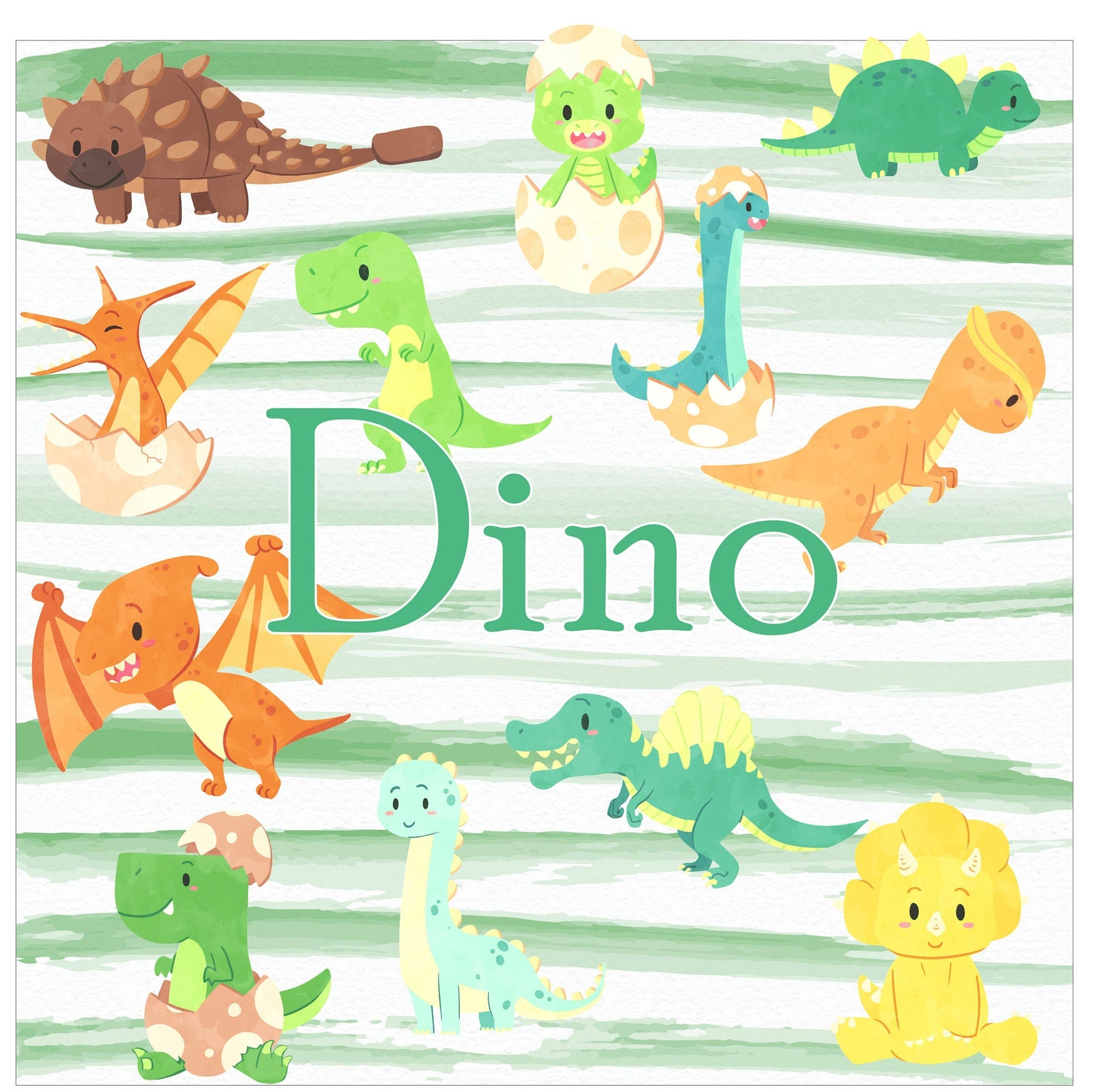 Cute Dinosaur (Dino) cupcake toppers for kids/adult birthday parties/school bake sale. Set of 10+